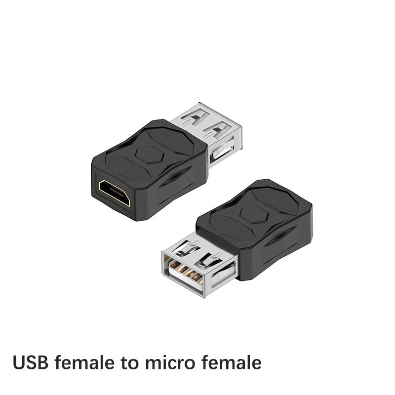 Адаптер USB-Micro-USB Mini-USB, двухсторонний преобразователь, поддержка зарядки, синхронизации данных, разъем 480 Мбит/с, двухсторонний адаптер F19E