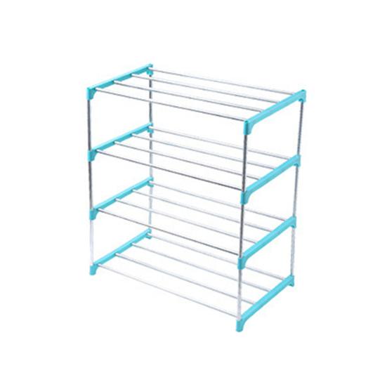 HOW-E 3/4 Layers Shoe Rack Assembled Easy Installation Stainless Steel Household Slipper Storage Shelf