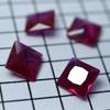 Red Ruby Loose Gemstone Radiance for Jewelry Square Cut 5 pcs for Jewelry Making and Gem Collections
