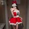 Веселое нижнее белье настроение Рождества платье милое плюшевое сексуальное клубное юбка на подтяжках стройнящий новый костюм