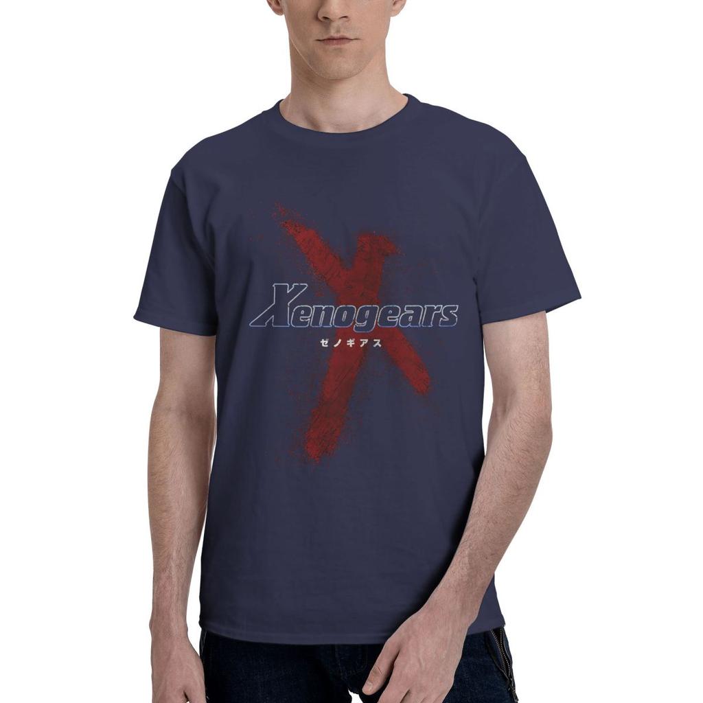 Xenogears Винтажный Эмблема 100% Хлопок Повседневный Дышащий Удобный Мужской Топ Мужские Футболки Мужская Одежда