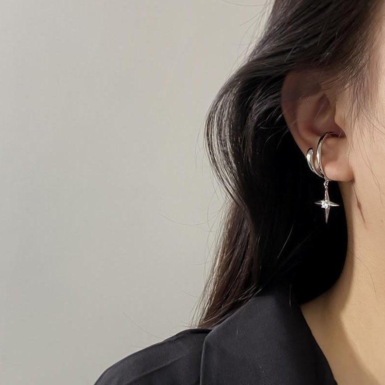 iF ME Женские серьги, элегантные серьги-клипсы с кристаллами и звездами, серебряные серьги для женщин, гипоаллергенные серьги, ювелирные аксессуары