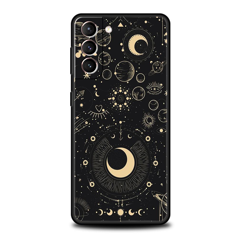 Астрологический чехол «Солнце, Луна, Облака» для Samsung Galaxy S24 S23 S22 S20 S21 FE Ultra S24 S23 S10 S10E S9 S8 Plus 5G
