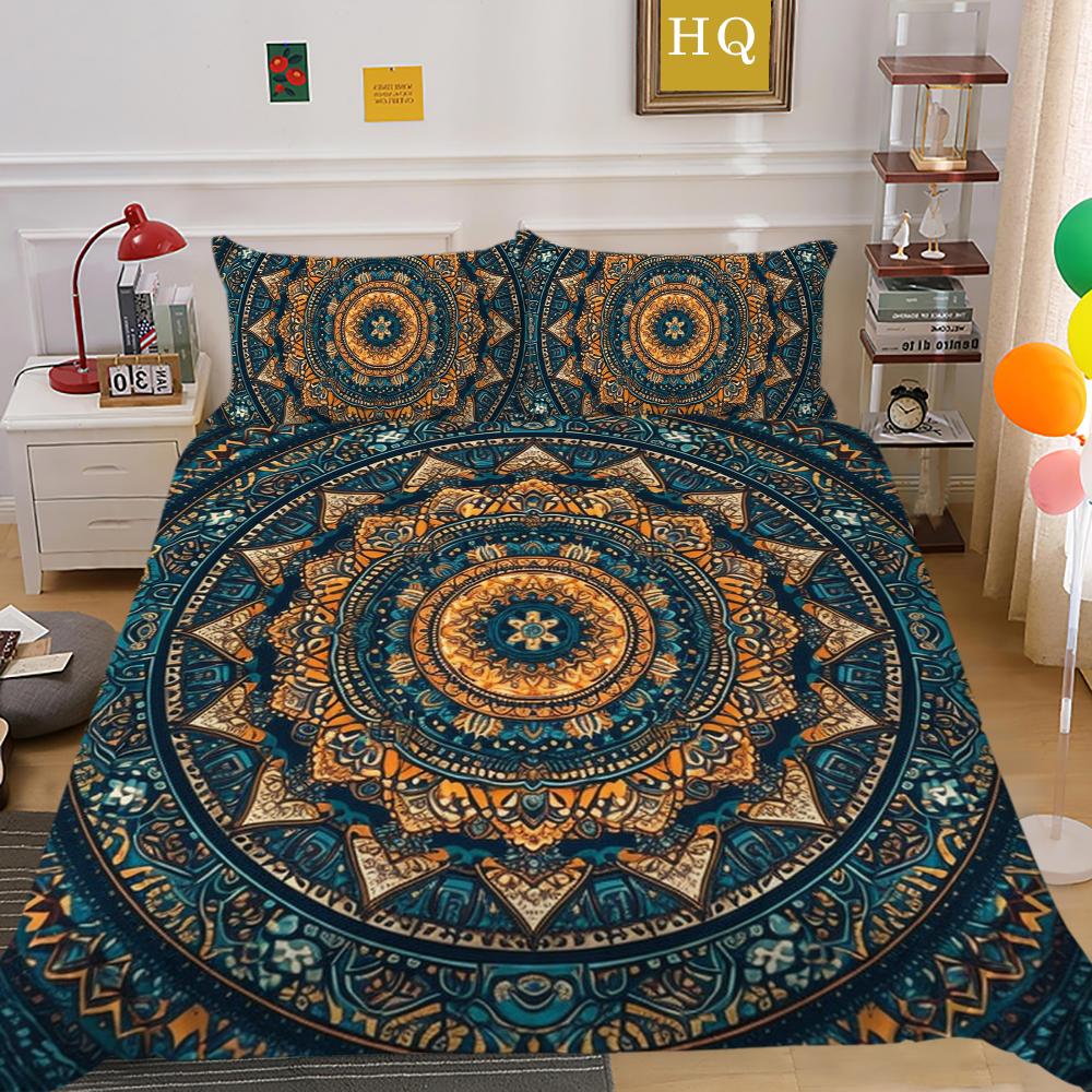 Bedding Set Cover Woman Man Duvet Cover Sets King Queen Size Mandala Bed Clothes Microfiber Home Textiles