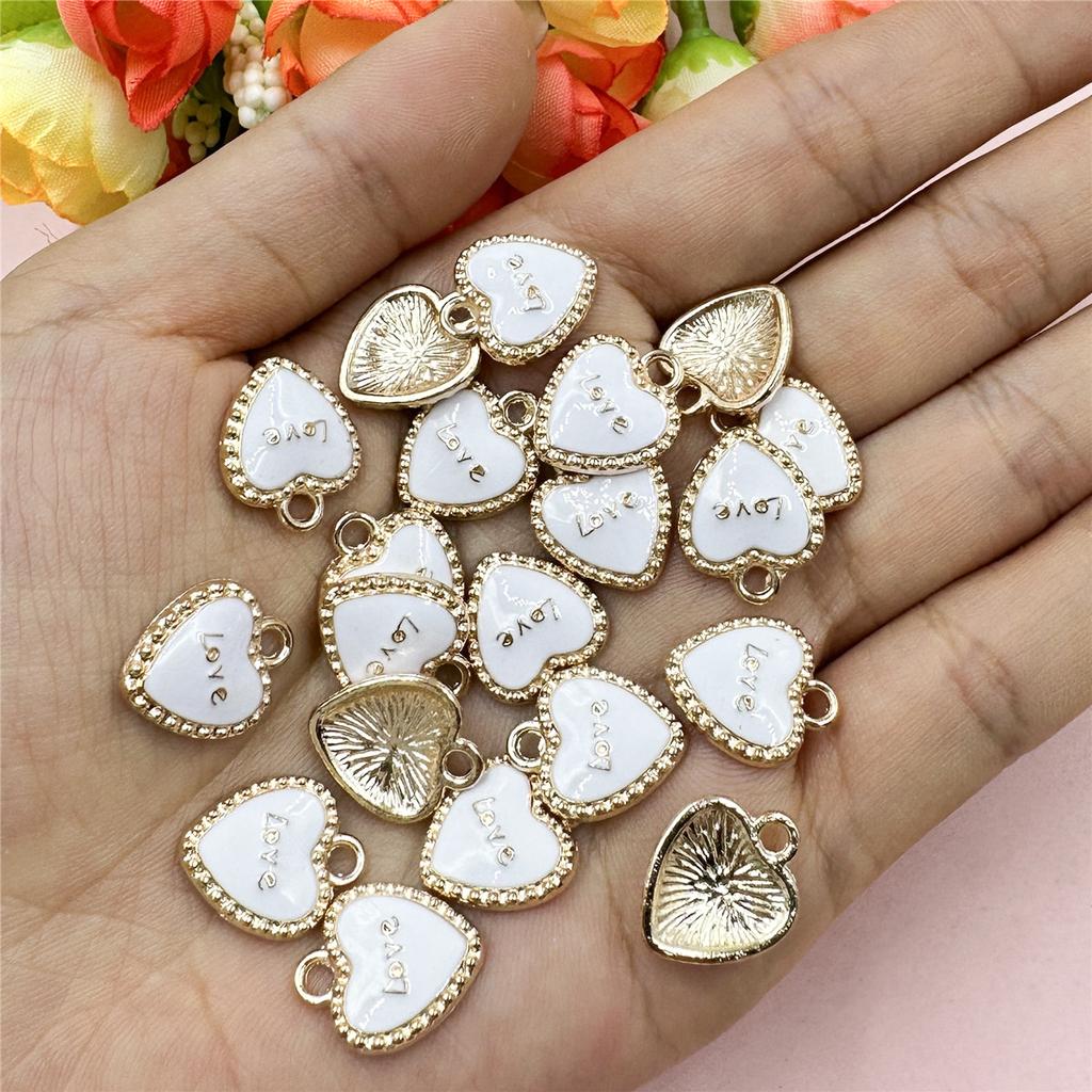 Высокое качество Большое Сердце Любви Для Изготовления Серьг Браслета DIY Ювелирные Аксессуары 13,2*15,8 мм Материал ручной работы 20 шт. Сплав Капает Масло Мода