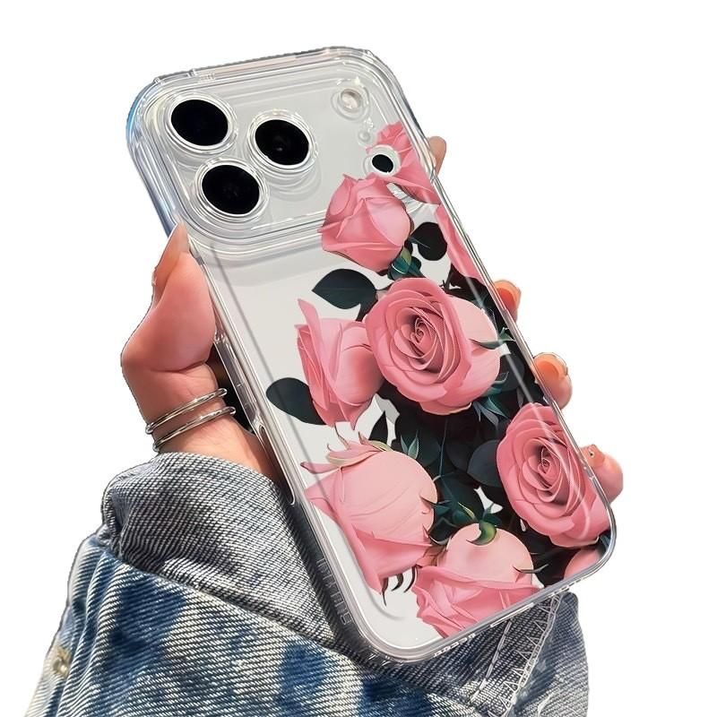 Нишевая роза для чехла мобильного телефона iphone17promax apple 16/14pro Япония и Корея 13/12/15/11x