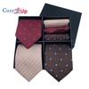 3pcs Tie+3pcs Square Scarf Classic Men's Tie Set Paisley Stripe Necktie for Men Pocket Square  Father's Day Gift Box