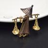 Punk Retro Dosa Burden Old man Badge Gift For Men Women Accessories Jewelry Corsage Brooch Pins