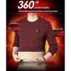 Luomeng Men's Fleece Lined Round Neck Sweatshirt