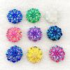 20pcs 18mm Round Flower AB Resin Crystal Strass Applique and  2 Holes Buttons for Diy Clothing - HA27