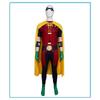 Jumpsuit Superhero Robin With Eye Patch Cloak For Halloween Cosplay And Party