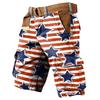 Мужские рабочие шорты с принтом Дня независимости и несколькими карманами