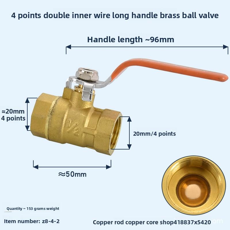 1/2 3/4 1" Brass Thread Connector Valve Water Pipe Fittings Quick Connector Ball Valve Garden Watering Irrigation Copper Coupler