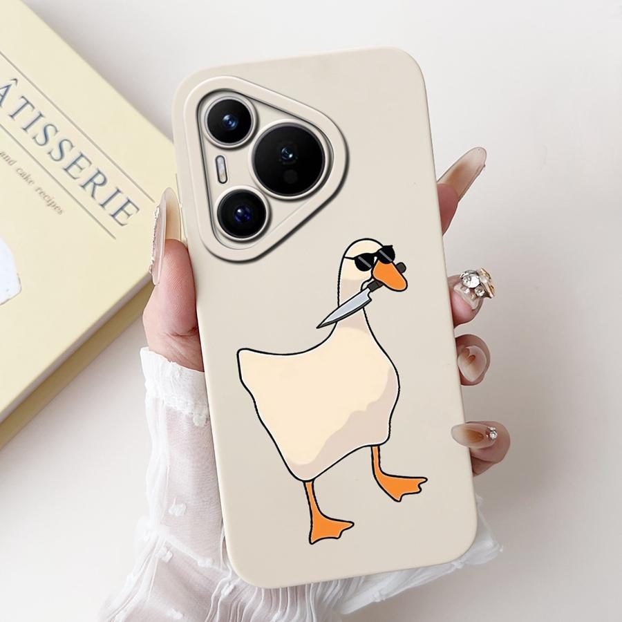 Case For Huawei Pura 70 Cartoon Bumper Soft Liquid Silicone Back Cover for Huawei pura70 Pro Plus Protection Shockproof Funda