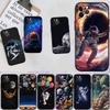Мягкий чехол для телефона PP7 Астронавт Космос Луна для iPhone 16 15 14 13 12 Pro Max Plus Mini