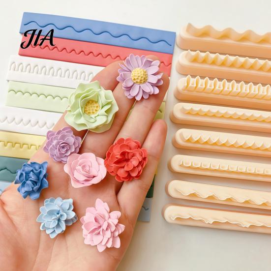 Clay Jewelry Making Supplies Polymer Petal Tool, Flower Line Cutter to Make 3D Stripe Tool Flowers, for Making, DIY Crafting Projects