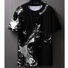 Модная повседневная мужская футболка с принтом бабочки и брызг чернил, удобная дышащая быстросохнущая футболка с коротким рукавом