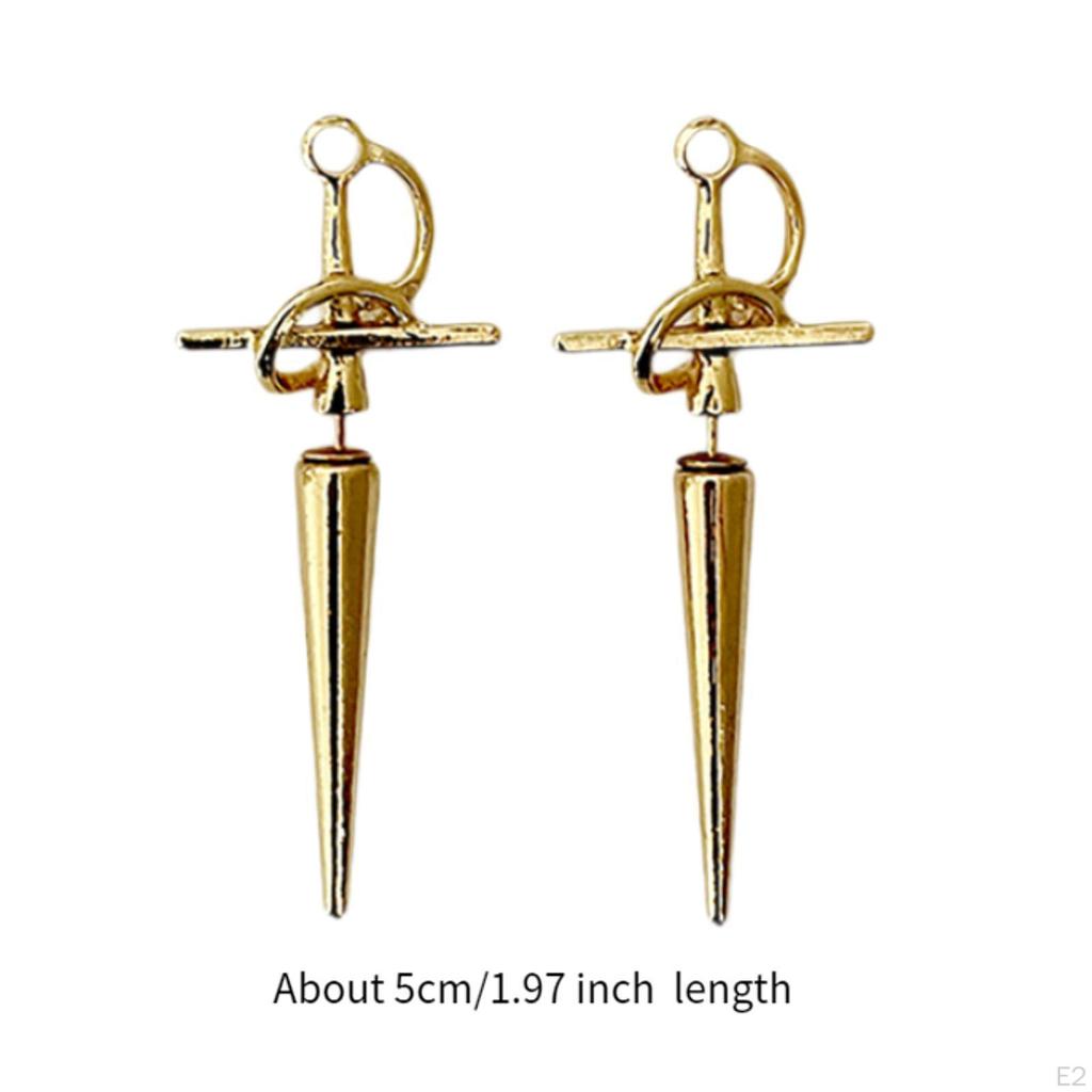 Gothic Sword Earrings Dagger Retro Style Alloy Halloween Jewelry