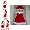 Chic V-neck Christmas Costume Dress In Soft Touch Fabric For Festive Gatherings
