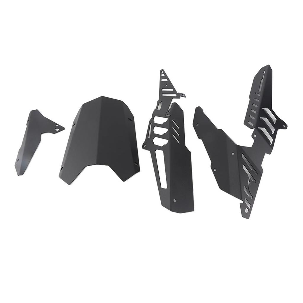 CNC Motorcycle Rear Mudguard & Chain Guard Cover Kit Replacement for YZF R3 R25 13 17 (Black)
