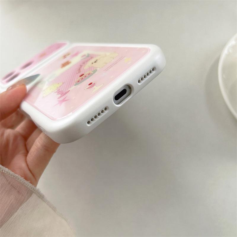 Розовая в клетку настольная лампа Чехол для телефона iPhone 17/16 Pro Max/15 Pro Девочковый