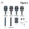 M2000 Twin Head Saddle Stitch Machine Parts: Stitching Base Plate, Bottom Punch, Butterfly Piece, Tight Claw, Lifting Plate, Screw Nut.