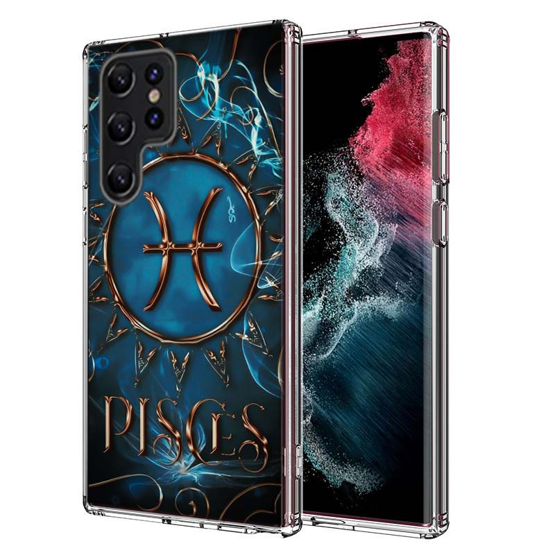 Libra Pisces Virgo Capricorn Aquarius Taurus Capa Phone Case For Samsung S26 Ultra S25 Edge Galaxy S23 S21 S20 S24 FE S22 S10 Pl