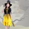 Halloween Party Costumes Dress Girls Kids Cosplay Carnival Witch Costume Pumpkin Bag Hat Wand