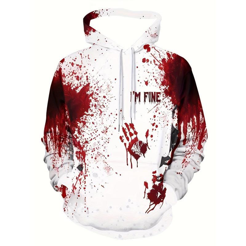 Cross Border 2025 Европейская и Американская Мужская Весенне-Осенняя Серия Хэллоуинского Хоррора TEMU 3D-Печатное Новое Худи