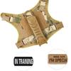 Cat Harness Vest Military Dog Working Training Accessories Tactical Leash with Patch Set for Cats and Small Dogs