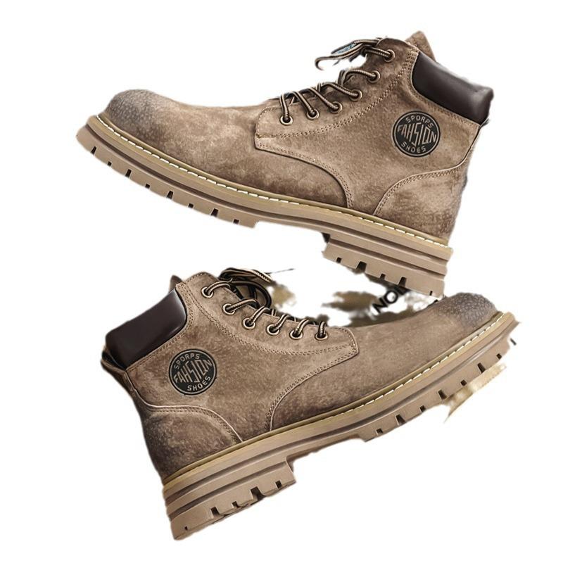 Американские ретро ботинки Мартин мужские и женские 2025 зимние бархатные на платформе пара рабочие ботинки трендовая обувь-J