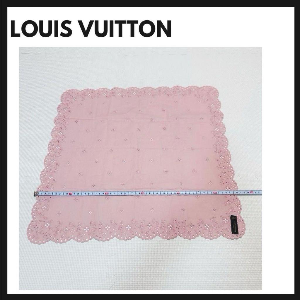 Б/у Шарф LOUIS VUITTON Хлопок Розовый С Коробкой
