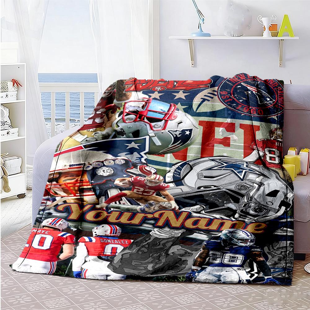 Philadelphia Eagles Personalized Name Blanket Multipurpose Customizable Blanket Comfortable Great For Office Living Room Livingroom Picnics