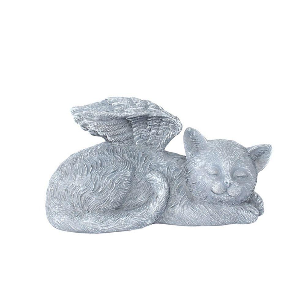 Gift Garden Design Pet Tombstone Sculpture Angel Dog Statue Cat Figurine Memorial Stone Ornaments