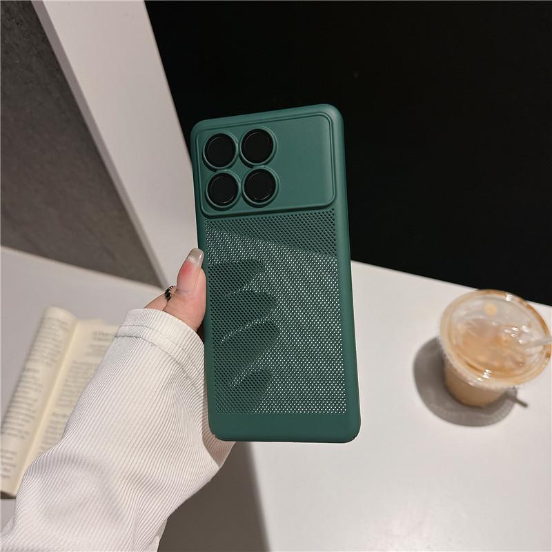 Полный чехол для рассеивания тепла с пленкой для объектива для Xiaomi Redmi K60 K70 Pro Ultra Breathable Cooling Grid Hard PC Back Shell