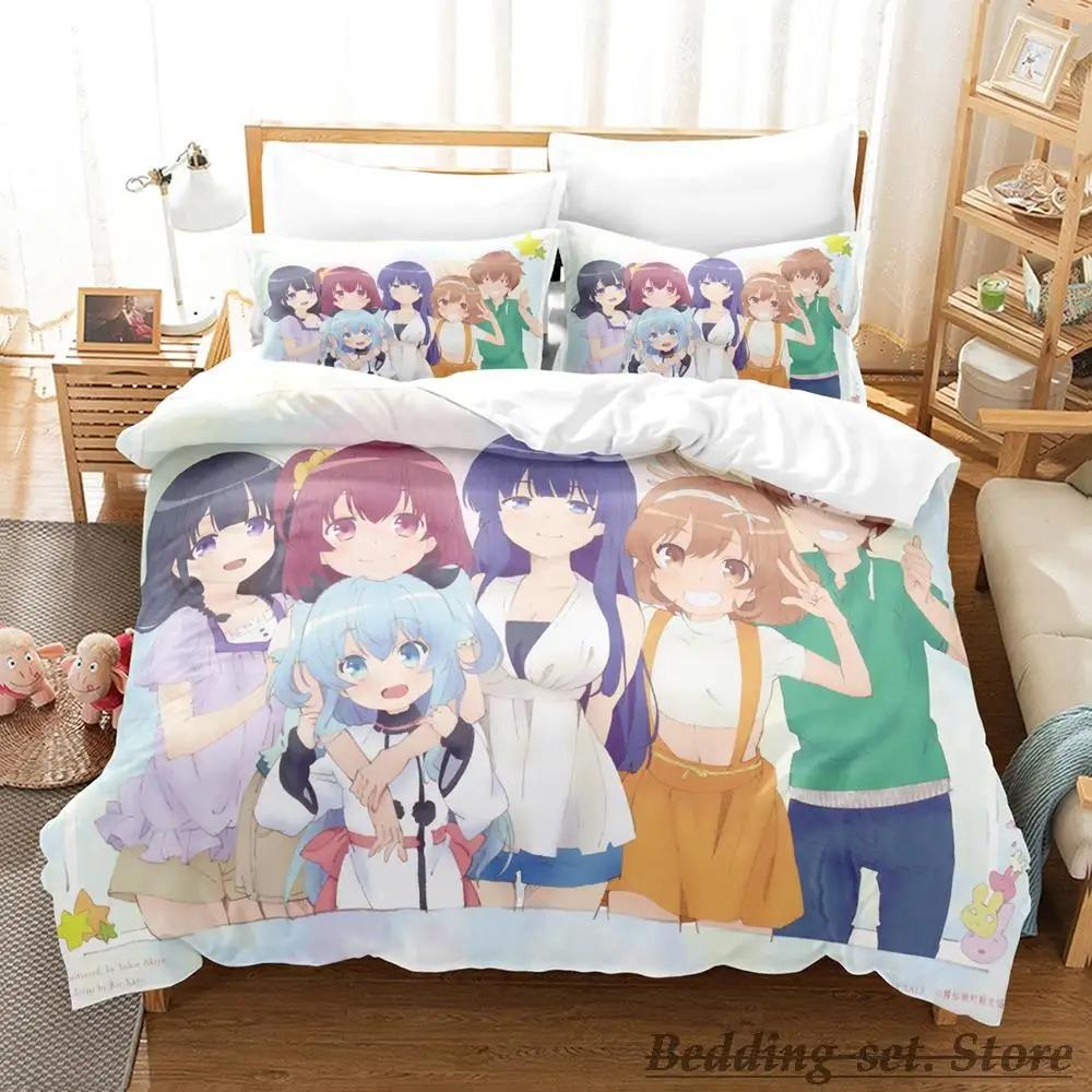 New Sora No Method Celestial Method Bedding Set Single Twin Full Queen King Size Bed Set Adult Kid Bedroom Duvetcover Sets Anime