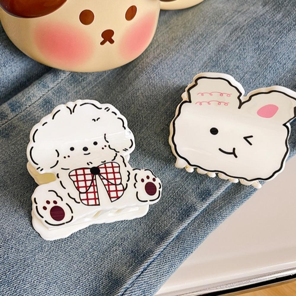 Корейский стиль Клетчатая заколка для собак Краб Щенок Пятнистая заколка для кошек Маленькая заколка для акулы Аксессуары для волос