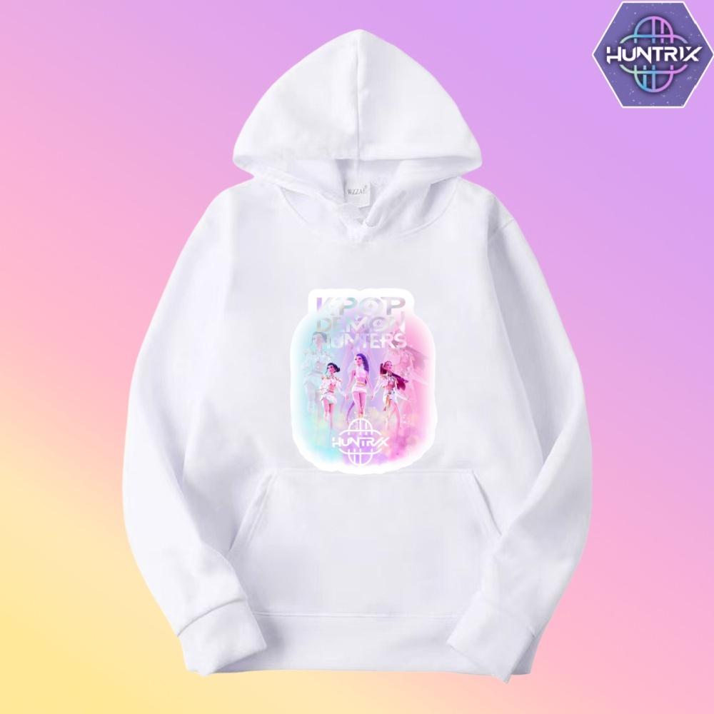 Женские Мужские Худи KPop Охотники на Демонов Подарок для Фанатов Харадзюку Мода Уличная Одежда Мультяшный KPop Охотники на Демонов Унисекс Худи