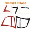 Carbon Fiber Steering Wheel Button Cover Trim For BMW 3 4 Series F30 F32 13-