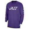 Баскетбольная футболка с длинным рукавом NBA Utah Jazz Сезон 2024/25 City Edition Предматчевая Мужские топы FZ0116-504