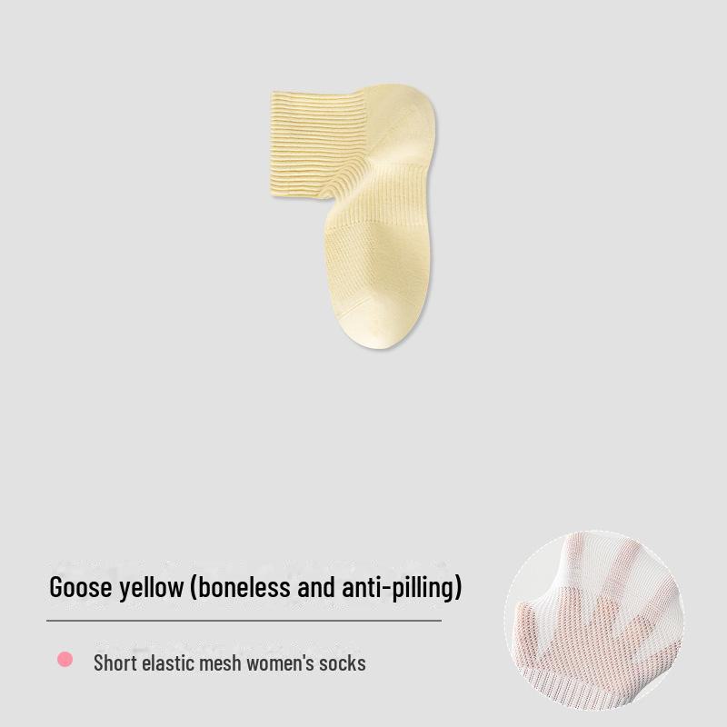 Женские белые сетчатые дышащие носки до щиколотки из хлопка - летние, впитывающие пот, дезодорирующие, спортивные.