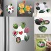Decorative Refrigerator Magnets, Set Of 6, Simulation Plant Leaf Design, For Home Decor And Reminders