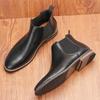 Удобные ботинки челси для мужчин Модная кожаная обувь Брендовые мужские ботинки