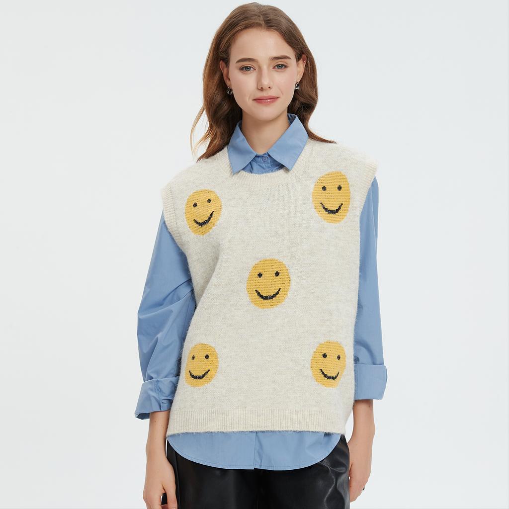 Dimanaf 2025 Winter Plus Size Autumn Women Sleeveless Vest Sweaters Knitting Fashion Oversize Casual Style Loose Sweater