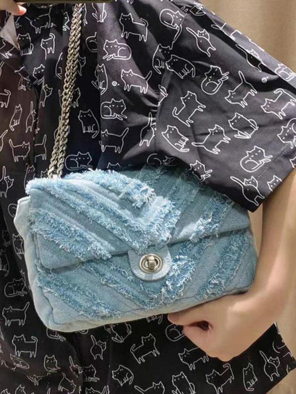 Fashion Summer Jeans Denim Bags Shoulder Crossbody Handbags Women Canvas Girl Handbag Casual Chain Designer Tote Bags