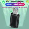 2 IN 1 Mini Box Wired To Wireless CarPlay and Android Auto 5GHz WiFi5 Transmission Speed Plug and Play Fashionable and Portable