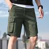 Мужские модные однотонные брюки с карманами, хлопковые шорты-карго, комбинезоны, шорты