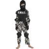 Kids Boys SWAT Team Halloween Costume Children Camouflage Army Jumpsuit Police Costume