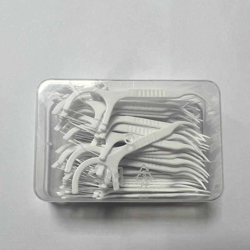 50 шт. зубных нитей - глубокая очистка, портативные и одноразовые, удобные для путешествий, полиэстеровые палочки с оригинальным вкусом для ежедневного ухода за полостью рта