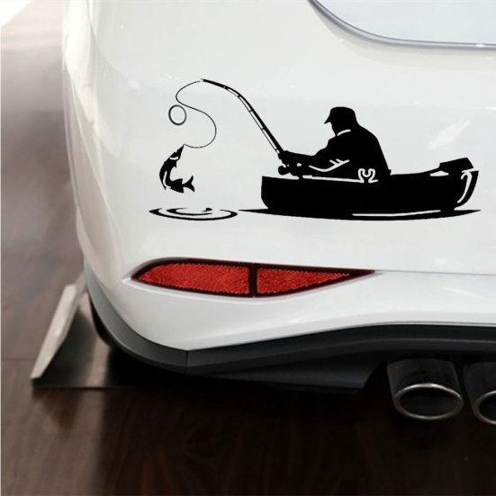 Fishing Fish Boat Car Stickers Pattern Truck Decals Window Decoration
